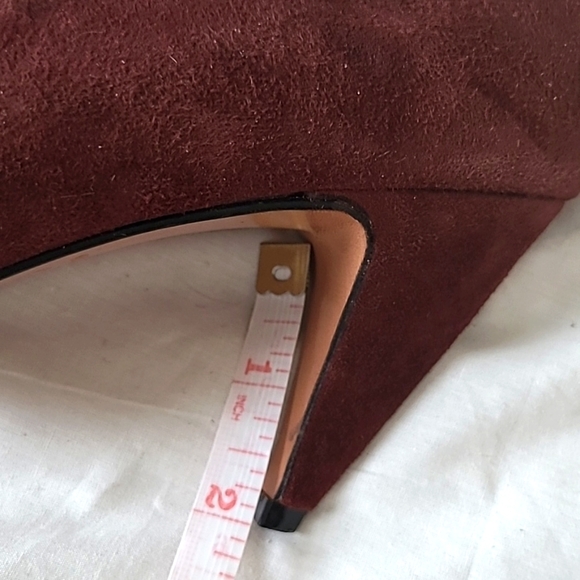 Arnold Churgin Burgundy Suede Heels, All Genuine Leather, Made in Spain - Picture 7 of 12